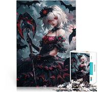 teenagers 1000 Piece Jigsaw Puzzle Grim Reaper Anime Girl Familienspiel für und Einzigartige Wohndekoration und Geschenke38x26cm