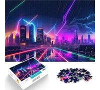 teenagers 1000 Piece Jigsaw Puzzle Highway To Neon City Handgeschwindigkeitswettbewerb Lustiges Geschenk75x50cm