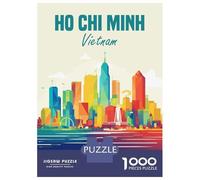 Teenagers 1000 Piece Jigsaw Puzzle Ho Chi Minh Vietnam Puzzles for Adults Relax Games Pattern Assembly Fun at Home Activities, 70x50cm/1000pcs
