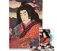 Teenagers 1000 Piece Jigsaw Puzzle Japanese Kabuki Actor, Relaxing Games, Difficult And Challenge, Birthday Present, Gifts, (38x26cm)