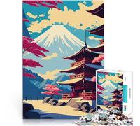 teenagers 1000 Piece Jigsaw Puzzle Japanese Landscape Shrine Game Toys is ideal as a gift for the whole family 26x38cm
