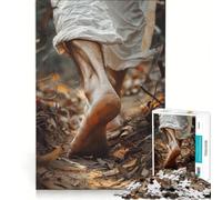 Teenagers 1000 Piece Jigsaw Puzzle Jesus Walking Follow Him Fun Games Train Your Brain And Hands Unique Challenge Game 38x26cm