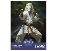 Teenagers 1000 Piece Jigsaw Puzzle Karate Horse Teenager Puzzles Brain Teaser Game Difficult Hard Challenging Game Gifts 38x26cm/1000pcs