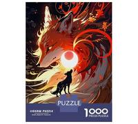 Teenagers 1000 Piece Jigsaw Puzzle Kitsune Japanese Fox Jigsaw for Adults Toy Wall Decor For Family Fun Challenging Game Gifts 70x50cm/1000pcs