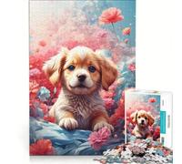 Teenagers 1000 Piece Jigsaw Puzzle Labrador Puppy Fun Games Train Your Brain And Hands Unique Challenge Game 38x52cm