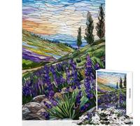 Teenagers 1000 Piece Jigsaw Puzzle Lavender Fields at Dawn Impossible Game Perfect Decoration Educational Toy Stress Reduction Gifts (38x26cm)