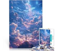 teenagers 1000 Piece Jigsaw Puzzle Lonely Figure in Sky Spiele Spielzeug Geschenk Die Liebe zwischen Paaren stärken52x38cm