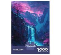 Teenagers 1000 Piece Jigsaw Puzzle Magical Mountain Waterfall Puzzles for Adults Relax Games Pattern Assembly Fun at Home Activities, 38x26cm/1000pcs