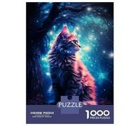 Teenagers 1000 Piece Jigsaw Puzzle Majestic Cat Teenager Puzzles Brain Teaser Game Difficult Hard Challenging Game Gifts 70x50cm/1000pcs
