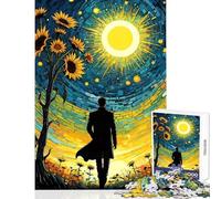 Teenagers 1000 Piece Jigsaw Puzzle Man Walking Towards Sun Impossible Game Perfect Decoration Educational Toy Stress Reduction Gifts (50x75cm)