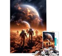 Teenagers 1000 Piece Jigsaw Puzzle Mars Space Explorers Difficult And Challenge Precision Cutting DIY Toys Suitable for Ages 14 And Up (38x52cm)