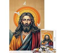 Teenagers 1000 Piece Jigsaw Puzzle Meditating Jesus Christ Icon Jigsaw Puzzles 1000 Hands-on Game Great Gifts for Games Birthday Present (50x75cm)