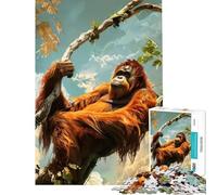 Teenagers 1000 Piece Jigsaw Puzzle Monkey Difficult And Challenge Analysis And Logic Hands-on Game for And from 14 Years And over (38x26cm)