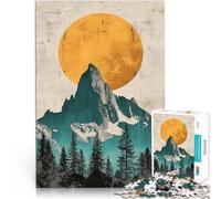 teenagers 1000 Piece Jigsaw Puzzle Mountain Sunset Trainieren Sie Ihr Gehirn und Ihre Hände Eltern-Kind-Interaktion75x50cm