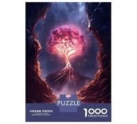 Teenagers 1000 Piece Jigsaw Puzzle Mystical Tree Teenager Puzzles Brain Teaser Game Difficult Hard Challenging Game Gifts 38x26cm/1000pcs