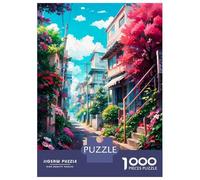 Teenagers 1000 Piece Jigsaw Puzzle Near The Station Teenager Puzzles Brain Teaser Game Difficult Hard Challenging Game Gifts 52x38cm/1000pcs
