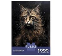 Teenagers 1000 Piece Jigsaw Puzzle Norwegian Forest Cat Fable Puzzle for Adults Family Games Difficult Hard Christmas Birthday Gifts 38x26cm/1000pcs
