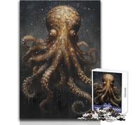 Teenagers 1000 Piece Jigsaw Puzzle Octopus Fairy Tale World Ideal for Cozy Downtime Fine Precision Die Cut Play Toy Size 38x52cm