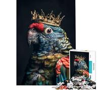 Teenagers 1000 Piece Jigsaw Puzzle Parrot Little King for Educational Game Challenge Toy Educational Game Stress Reliever Gifts Birthday (Size 75x50cm)