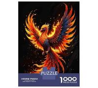 Teenagers 1000 Piece Jigsaw Puzzle Phoenix Rising Art Print Puzzles for Adults Relax Games Pattern Assembly Fun at Home Activities, 70x50cm/1000pcs
