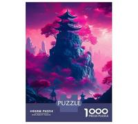 Teenagers 1000 Piece Jigsaw Puzzle Pink Tree in The Rock Teenager Puzzles Brain Teaser Game Difficult Hard Challenging Game Gifts 70x50cm/1000pcs