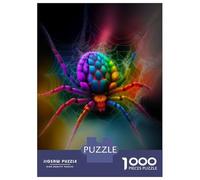 Teenagers 1000 Piece Jigsaw Puzzle Rainbow Spider Web Art Puzzle for Adults Family Games Difficult Hard Christmas Birthday Gifts 70x50cm/1000pcs