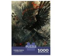 Teenagers 1000 Piece Jigsaw Puzzle Raven in Chaos Puzzles for Adults Relax Games Pattern Assembly Fun at Home Activities, 70x50cm/1000pcs