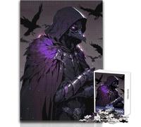 Teenagers 1000 Piece Jigsaw Puzzle Raven Lord Assassin Ideal for Cozy Downtime Fine Precision Die Cut Play Toy Size 38x52cm