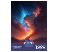 Teenagers 1000 Piece Jigsaw Puzzle Red And Blue Epic Sky Puzzles for Adults Relax Games Pattern Assembly Fun at Home Activities, 52x38cm/1000pcs