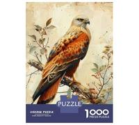 Teenagers 1000 Piece Jigsaw Puzzle Red Kite Bird Teenager Puzzles Brain Teaser Game Difficult Hard Challenging Game Gifts 52x38cm/1000pcs