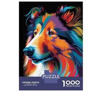 Teenagers 1000 Piece Jigsaw Puzzle Rough Collie Style 1 Puzzles for Adults Relax Games Pattern Assembly Fun at Home Activities, 38x26cm/1000pcs