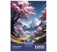 Teenagers 1000 Piece Jigsaw Puzzle Sakura Harmony Puzzles for Adults Relax Games Pattern Assembly Fun at Home Activities, 52x38cm/1000pcs
