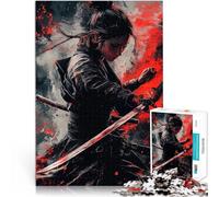 teenagers 1000 Piece Jigsaw Puzzle Samurai Woman with Katana Schwierig Schwer Die Liebe zwischen Paaren stärken38x26cm