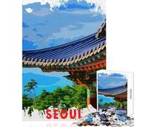 Teenagers 1000 Piece Jigsaw Puzzle Seoul Impossible Game Perfect Decoration Educational Toy Stress Reduction Gifts (38x26cm)