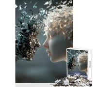 Teenagers 1000 Piece Jigsaw Puzzle Shattered Faces︰ Light And Dark Jigsaw for Teenagers Precision Cutting Difficult And Challenge Learning Educational Toys (38x52cm)