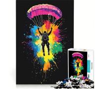 Teenagers 1000 Piece Jigsaw Puzzle Skydiving Silhouette Educational Game Interesting Stress Reduction Christmas Birthday Gifts 38x52cm