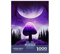 Teenagers 1000 Piece Jigsaw Puzzle Space Purple Mushroom Teenager Puzzles Brain Teaser Game Difficult Hard Challenging Game Gifts 52x38cm/1000pcs