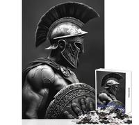 Teenagers 1000 Piece Jigsaw Puzzle Spartan And The Shield Fun Family Bonding Activity Ideal Festive Choice (38X26cm)