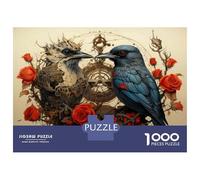 Teenagers 1000 Piece Jigsaw Puzzle Steampunk Bird Wall Art Print Puzzle for Adults Family Games Difficult Hard Christmas Birthday Gifts 70x50cm/1000pcs