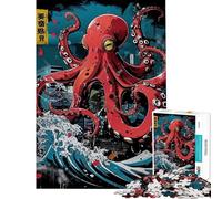 Teenagers 1000 Piece Jigsaw Puzzle Tentacled Metropolis Puzzle for Adults Hands-on Game Precision Cutting Fun Activities at Home (Size 38x26cm)