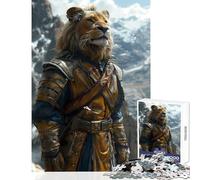 Teenagers 1000 Piece Jigsaw Puzzle The Lion Fighter Jigsaws for Adults Puzzle Precision Cutting Fun Activities at Home Stress Reduction Gifts (38x52cm)