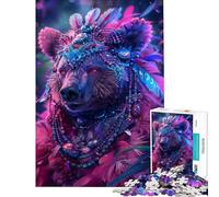 Teenagers 1000 Piece Jigsaw Puzzle The Majestic Bear Toys Educational Games Brain Teaser Game Suitable for Couples Funny Gifts (Size 38x52cm)