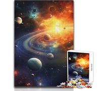 Teenagers 1000 Piece Jigsaw Puzzle The Solar System Ideal for Cozy Downtime Fine Precision Die Cut Play Toy Size 38x26cm