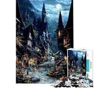 Teenagers 1000 Piece Jigsaw Puzzle The Witching Village Jigsaw for Adults Fun Games Analysis And Logic Christmas Birthday Gifts (Size 38x26cm)