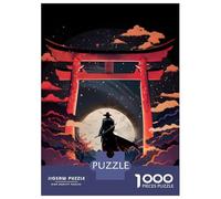 Teenagers 1000 Piece Jigsaw Puzzle Torii Gate Moonlight Teenager Puzzles Brain Teaser Game Difficult Hard Challenging Game Gifts 52x38cm/1000pcs