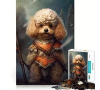 Teenagers 1000 Piece Jigsaw Puzzle Toy Poodle Viking Clean Edge Game Cognitive Teaser Toy Idle Play Game Xmas Decor Gift (38x52cm)