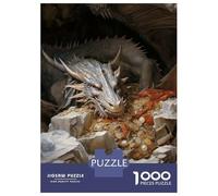 Teenagers 1000 Piece Jigsaw Puzzle Treasure Dragon Jigsaw Puzzle Family Games A Work of Art Unique Birthday And Xmas Gifts 52x38cm/1000pcs