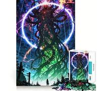 Teenagers 1000 Piece Jigsaw Puzzle Tree of Infinity︰ Rise from The Rift Clean Edge Game Cognitive Teaser Toy Idle Play Game Xmas Decor Gift (38x52cm)