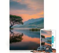 Teenagers 1000 Piece Jigsaw Puzzle Tree Reflection Clean Edge Game Cognitive Teaser Toy Idle Play Game Xmas Decor Gift (50x75cm)