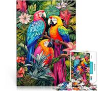 teenagers 1000 Piece Jigsaw Puzzle Tropical Parrot Trio pädagogische Herausforderung Wunschliste mit dem Weihnachtsmann38x26cm